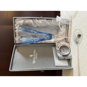 Waterford Crystal Snowflake Wishes 3rd‎ Edition Goodwill Blue Flute New READ
